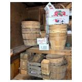 Wooden Baskets and Produce Crates Lot