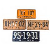 New York License Plates, 1946 1926