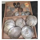 Vintage Ford Hubcaps and Auto Parts Lot