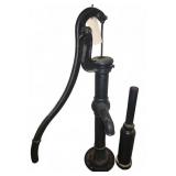 Cast Iron Hand Water Pump w/ Cylinder Attachment