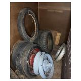 Vintage Wire Spoke Automobile Wheels and Tires