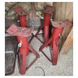 4 Red Steel Heavy Duty Jack Stands