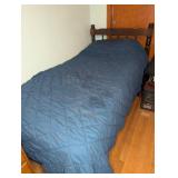 Twin Size Wooden Spindle Headboard Bed Frame