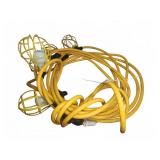 Yellow Work Light String With Bulb Cages