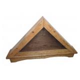 Wooden Triangular Flag Display Case