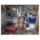 Shelving Contents with Red Chest