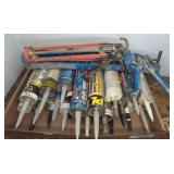 Caulk Guns with Sealant Tubes