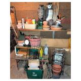 Garden Tools Clay Pots Decorative Owls Lot