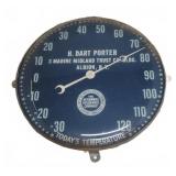 H. Dart Porter Albion, NY Metal Thermometer