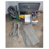RV Camping Gear with Tools, Chocks and Hoses