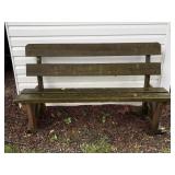 Outdoor Wooden Slatted Garden Bench , 36ï¿½L