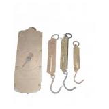 Landers Spring Balance and 3 Hanging Scales