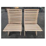 Wooden Slat Lounge Chairs