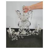Crystal Thee- Light Chandelier With Hanging Prisms