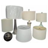 Table Lamps And Lamp Shades Lot