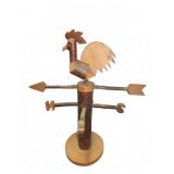 Handmade Wood Rooster Weather Vane Decoration