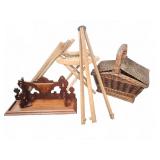 Wooden Folding Stool, Tripod Stand, Drying Rack