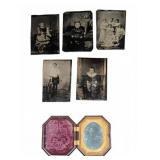 Antique Tintypes And Cased Photograph Lot