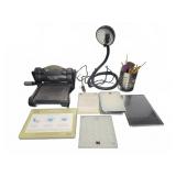 Sizzix Big Shot Die Cutter, Lamp, and Brushes