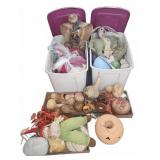 Seasonal Decor Lot: Gourds, Plush, Halloween,