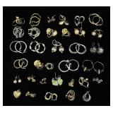 30+ Pairs Earrings, Some Marked Sterling