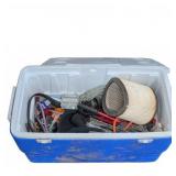 Cooler With Assorted Hand Tools And Filter