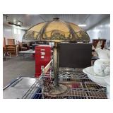 Antique Art Nouveau Table Lamp With Patina Shade