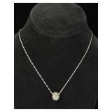 14kt White Gold Italian Pendant Necklace
