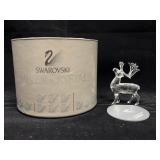 Swarovski Silver Crystal Reindeer Figurine Boxed