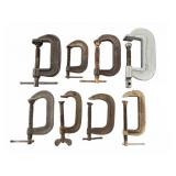 Steel C-Clamps Lot of 8