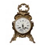 Tiffany & Co. Brass Mantel Clock w/ Roman Numerals
