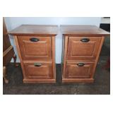 Wooden Two-Drawer File Cabinets