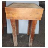 Wood Butcher Block Table With Four Legs