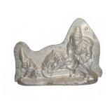 Metal Chocolate Mold with Gnome and Santa