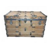 Wood Storage Trunk with Metal Hardware