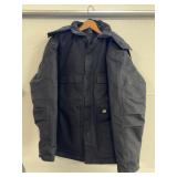 Berne XL Black Hooded Work Jacket