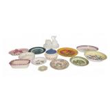 Decorative Ceramic and Glass Serveware Lot