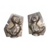 2 Metal Duck Chocolate Molds