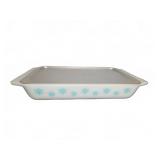 Pyrex 548-B 1 1/4 Qt Snowflake Blue Casserole Dish