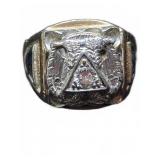 10K Gold Double Eagle Ring. (.25ct.)