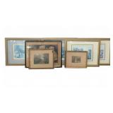Framed Wallace Nutting, Currier & Ives Print Group