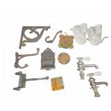 Vintage Hardware, Hooks, Sconces, Faucets