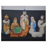 7-Piece Painted Nativity Set Plastic Figures