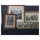 Framed Prints Lot: Ansel Adams, Wildlife, Cats