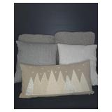 Four Decorative Throw Pillows Assorted Patterns