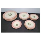 Homer Laughlin Pink Dinnerware Set, 26 Pc