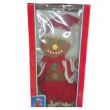 Telco Gingerbread Motionette Santa Figure