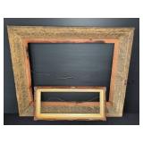 Two Ornate Wood Picture Frames Gold/wood & Gilt