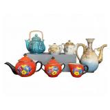 Japanese, Czech, Chinese Teapots and Creamer Set