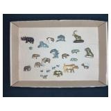 Metal and Wood Animal Figurines Lot
